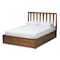 Baxton Studio Raurey Modern Walnut Finished Queen Size Storage Platform Bed 146-8199 - alternate 1